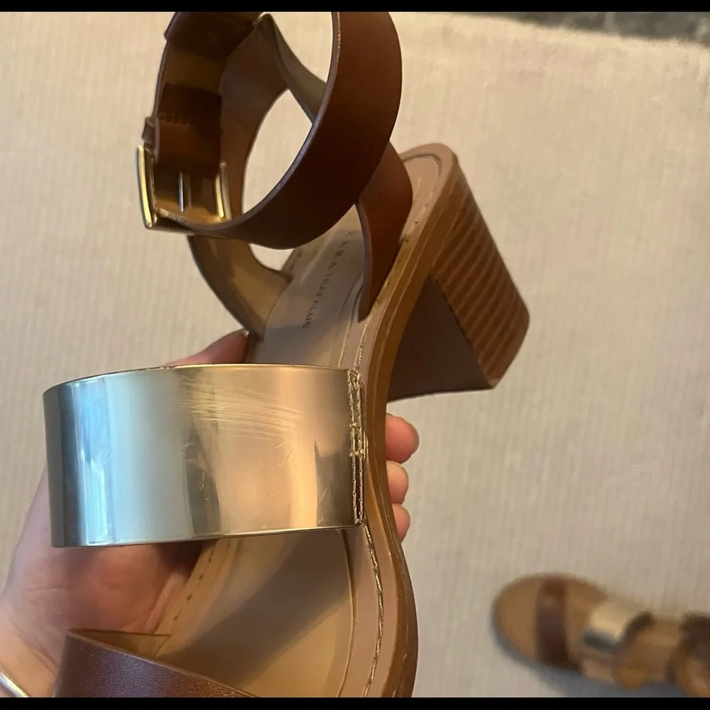 Zara Trafaluc Block Heeled Sandals EU 37 - Picture 2 of 6